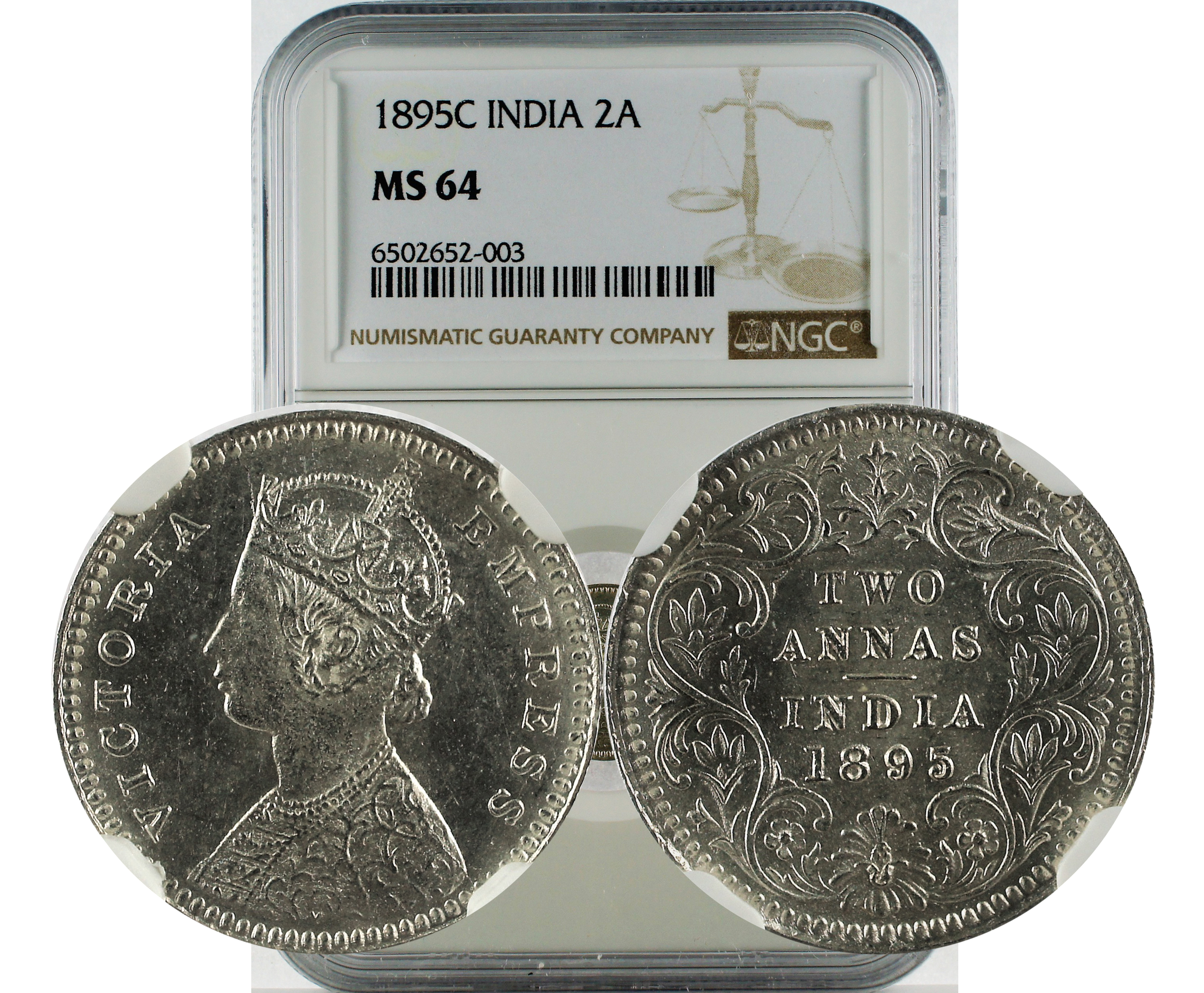 1895C INDIA 2A MS 64