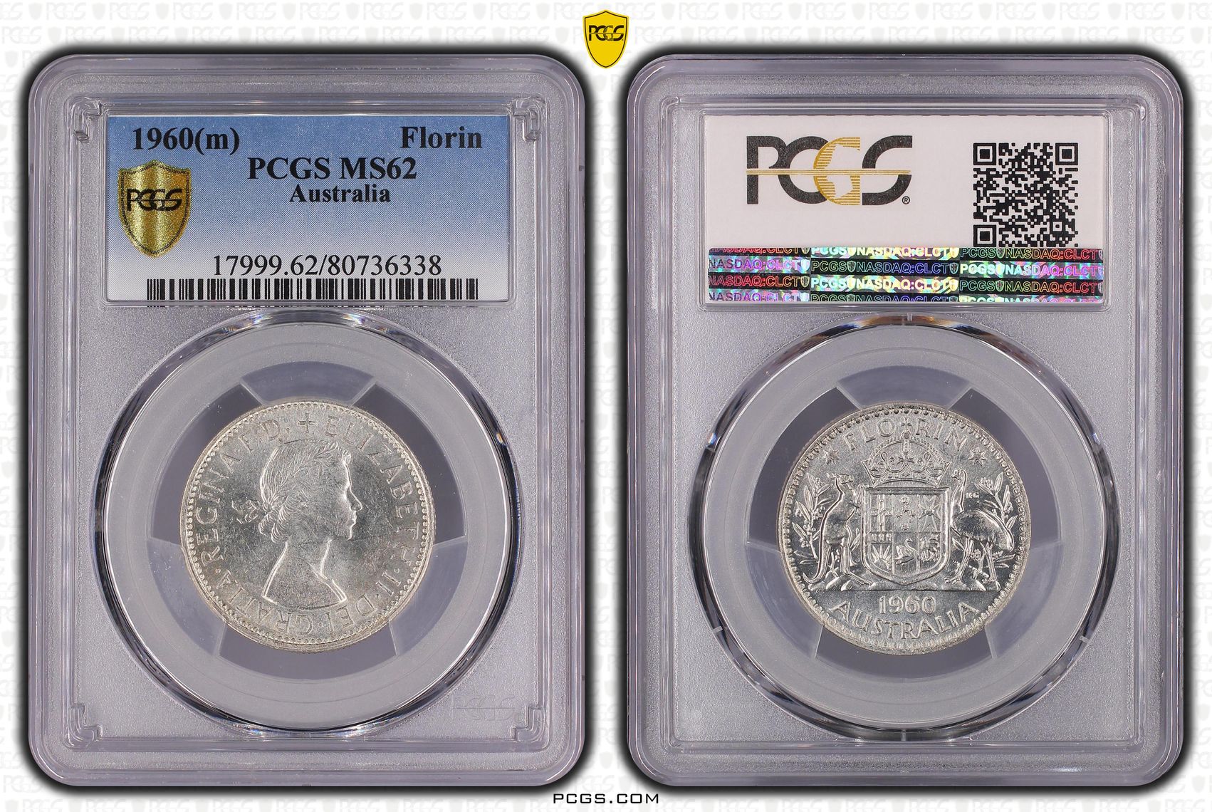 218 · Florin, 1960(m), PCGS MS62