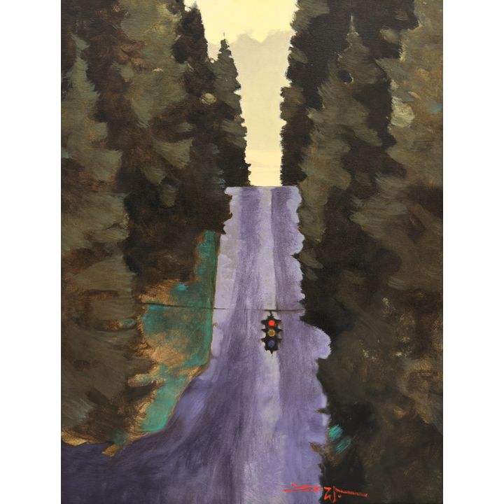 Z.Z. Wei ''Stop Light'' (Country Road) Oil
