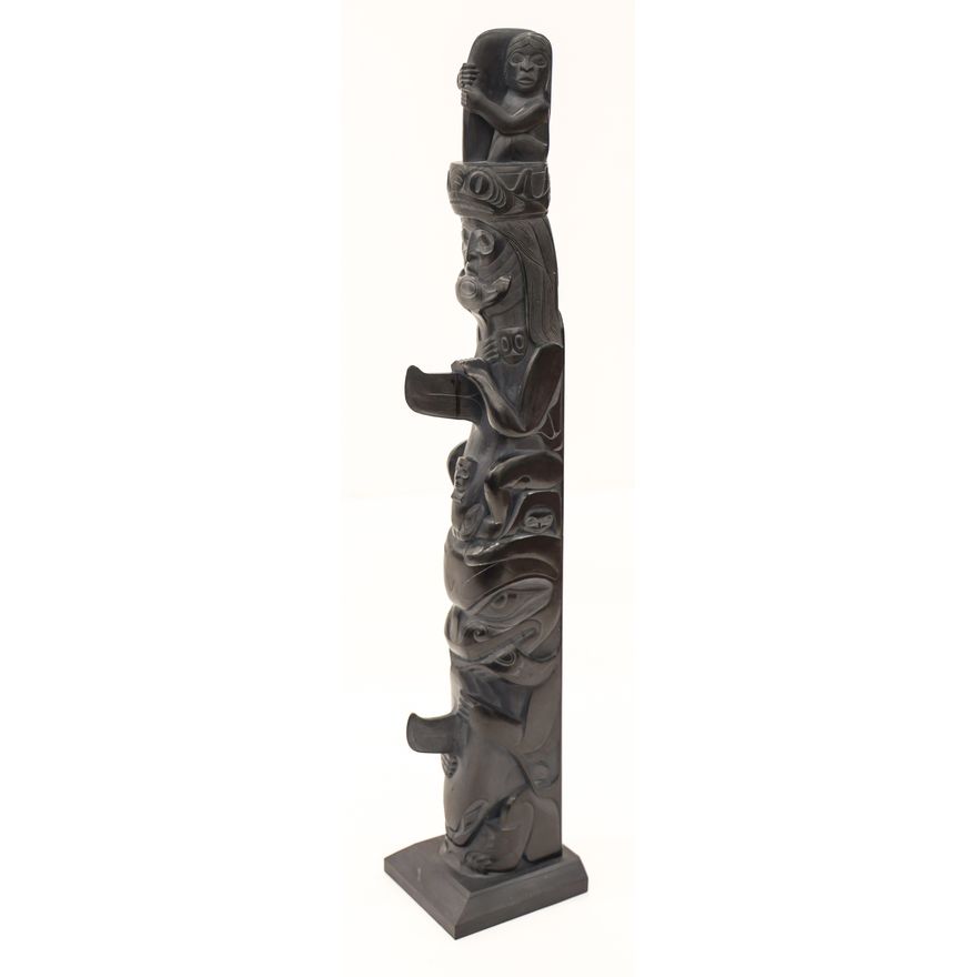 Marcel Russ ''Killer Whale Totem'' Argillite