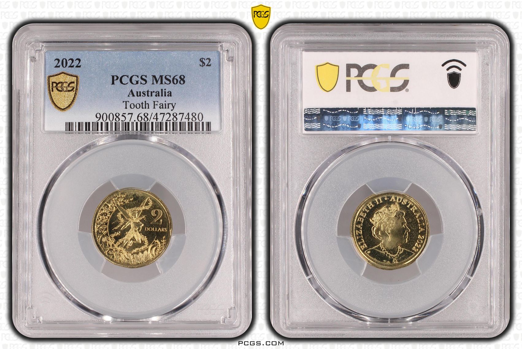 Elizabeth II, Tooth Fairy, Two Dollar, 2022, PCGS MS68