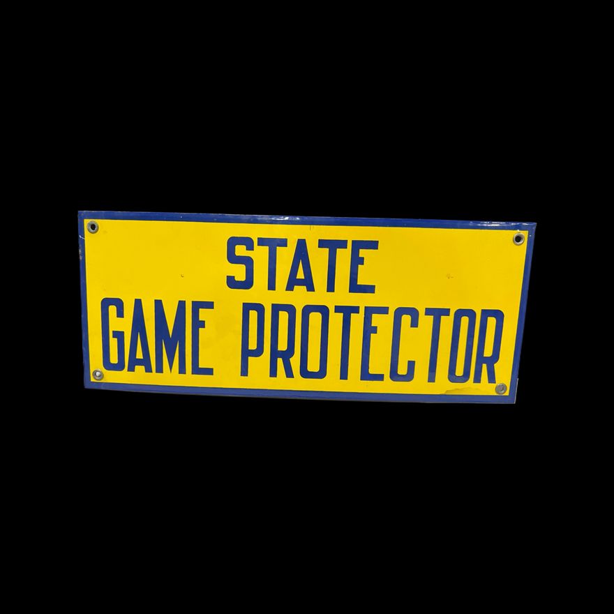 State Game Protector Porcelain Sign