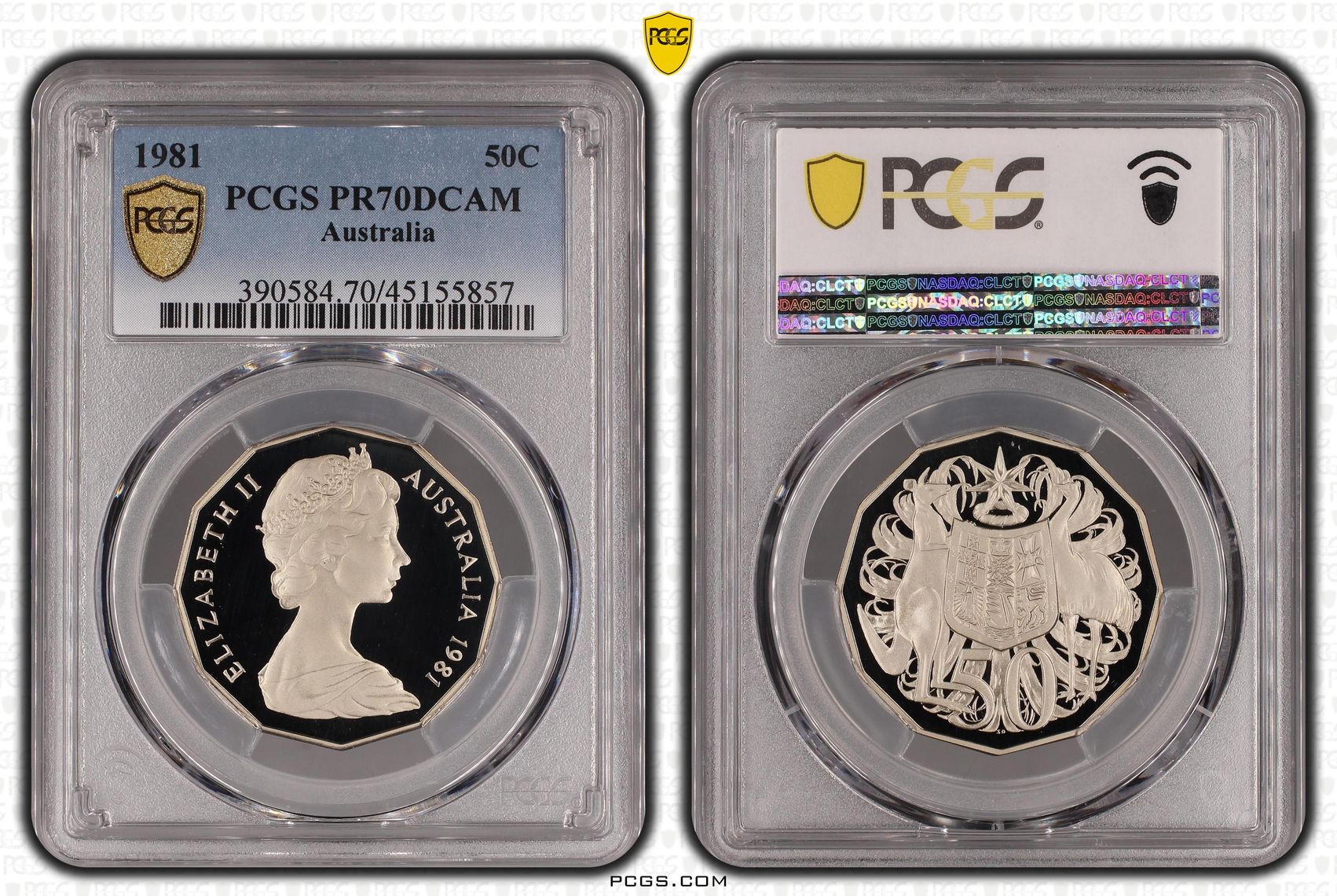 Elizabeth II, Fifty Cent, 1981, PCGS PR 70DCAM