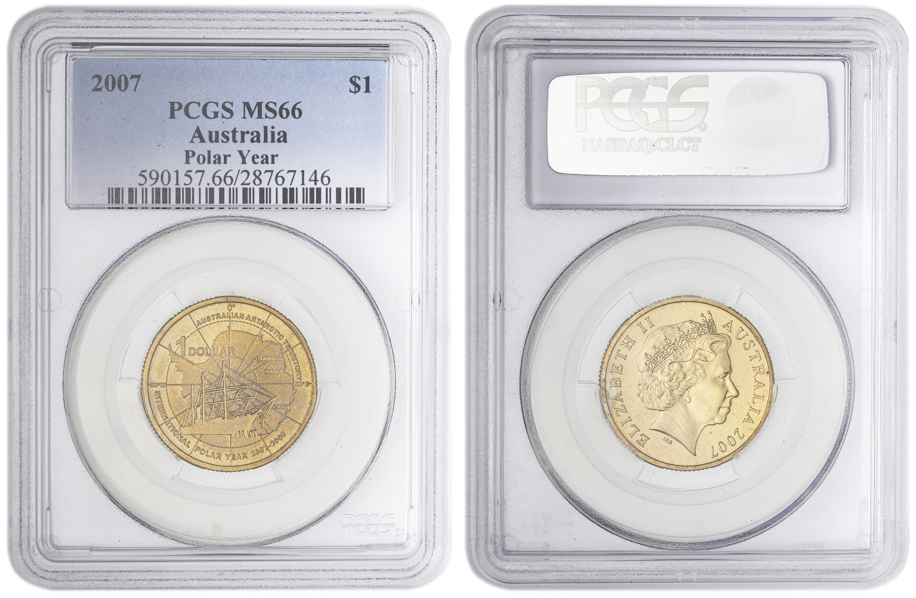 Polar Year , One Dollar, 2007, PCGS MS66