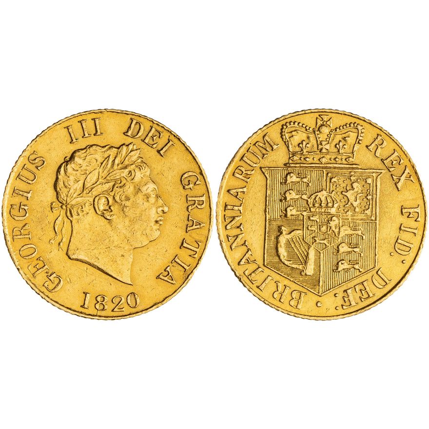 Great Britain, George III, Half Sovereign, 1820,  EF