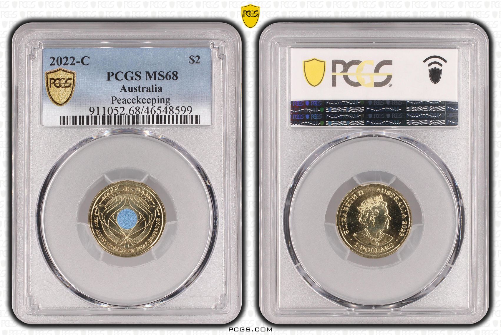 Elizabeth II, Peacekeeping, Two Dollar, 2022-C, PCGS MS68