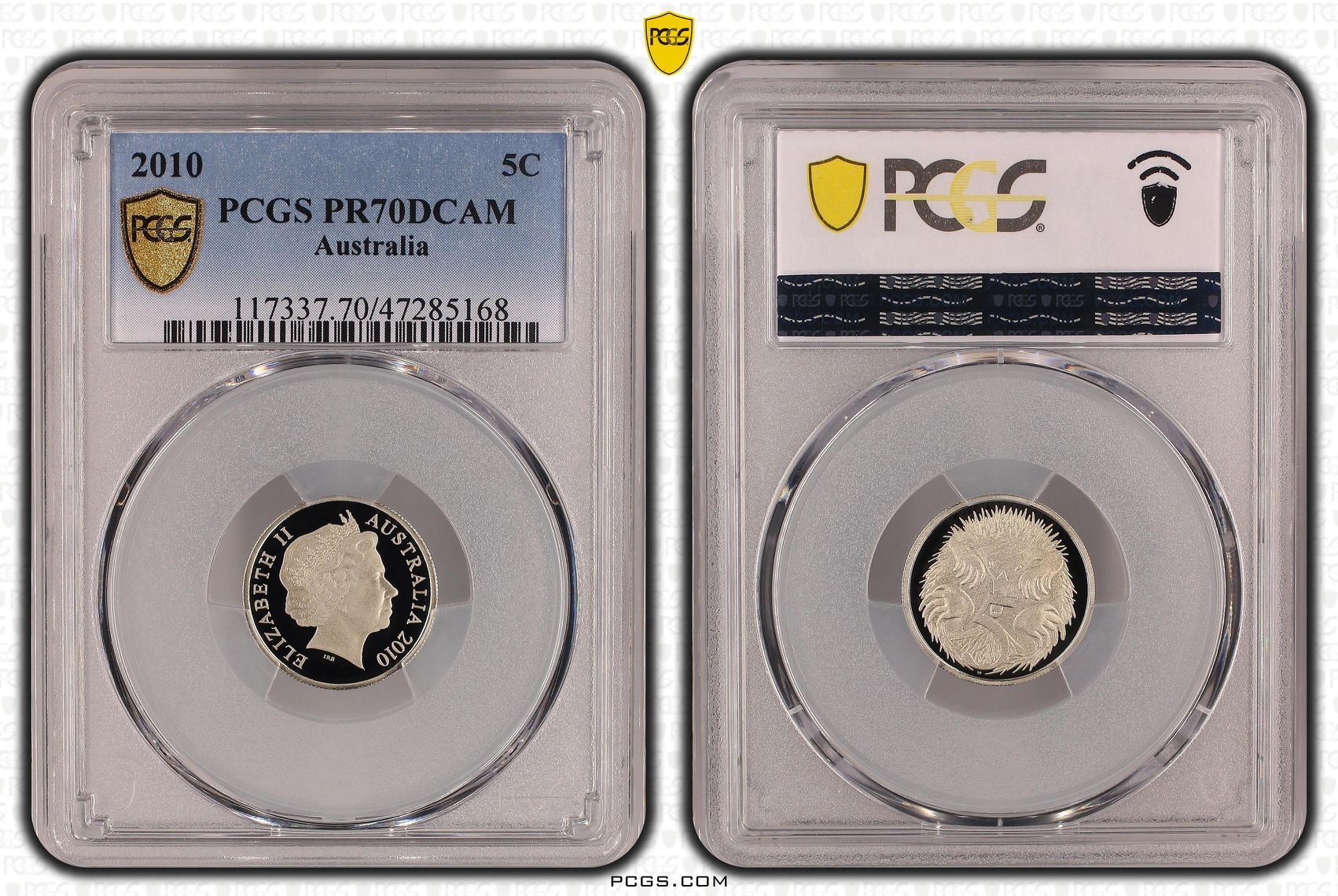 Elizabeth II, Five Cent, 2010, PCGS PR70DCAM