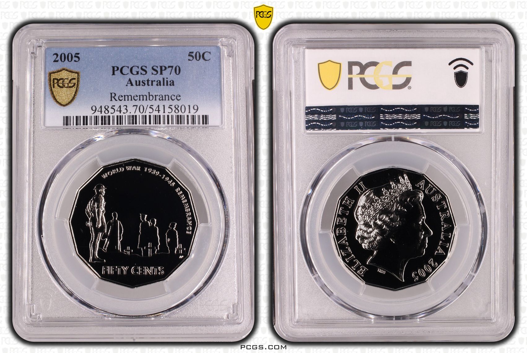 Remembrance, POP 4/0, Fifty Cent, 2005, PCGS SP70