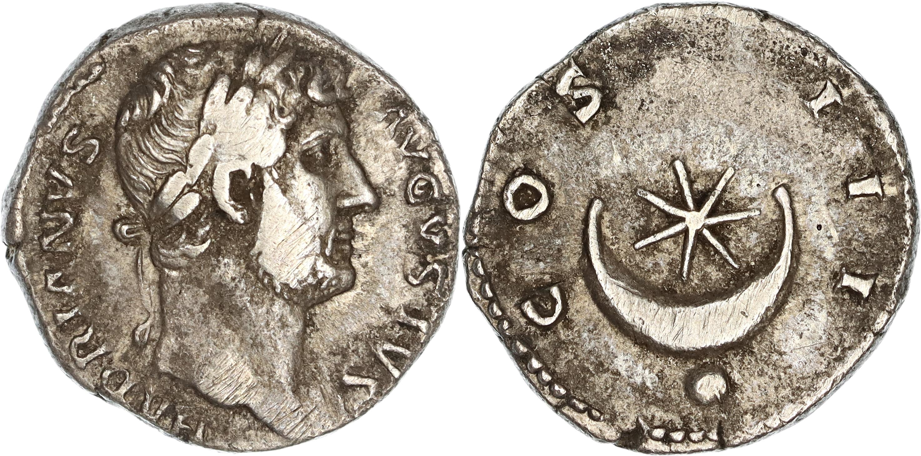 Roman Empire, Hadrian, Silver Denarius, 125-128 AD, nVF