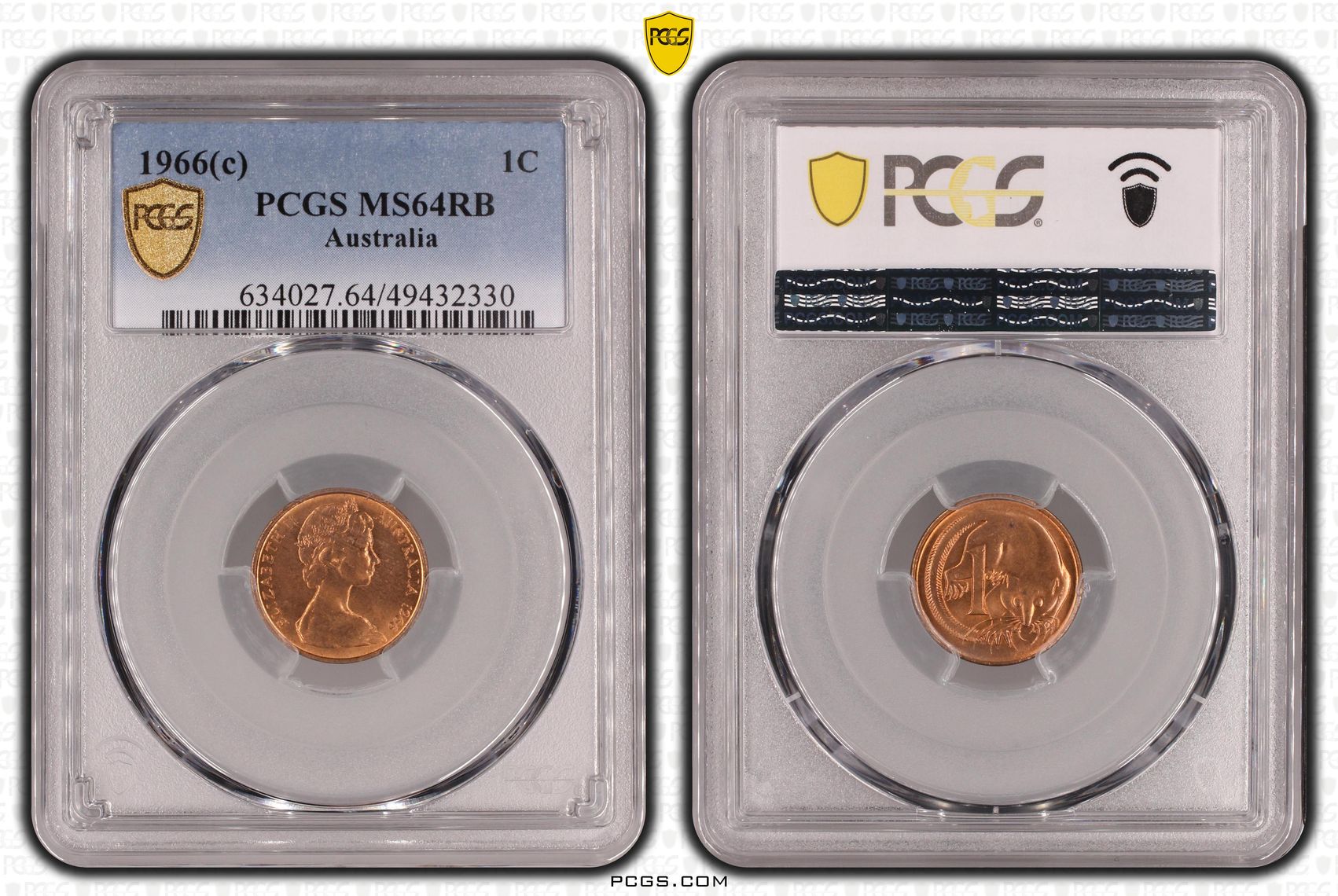 225 · One Cent, 1966(c),  MS64RB