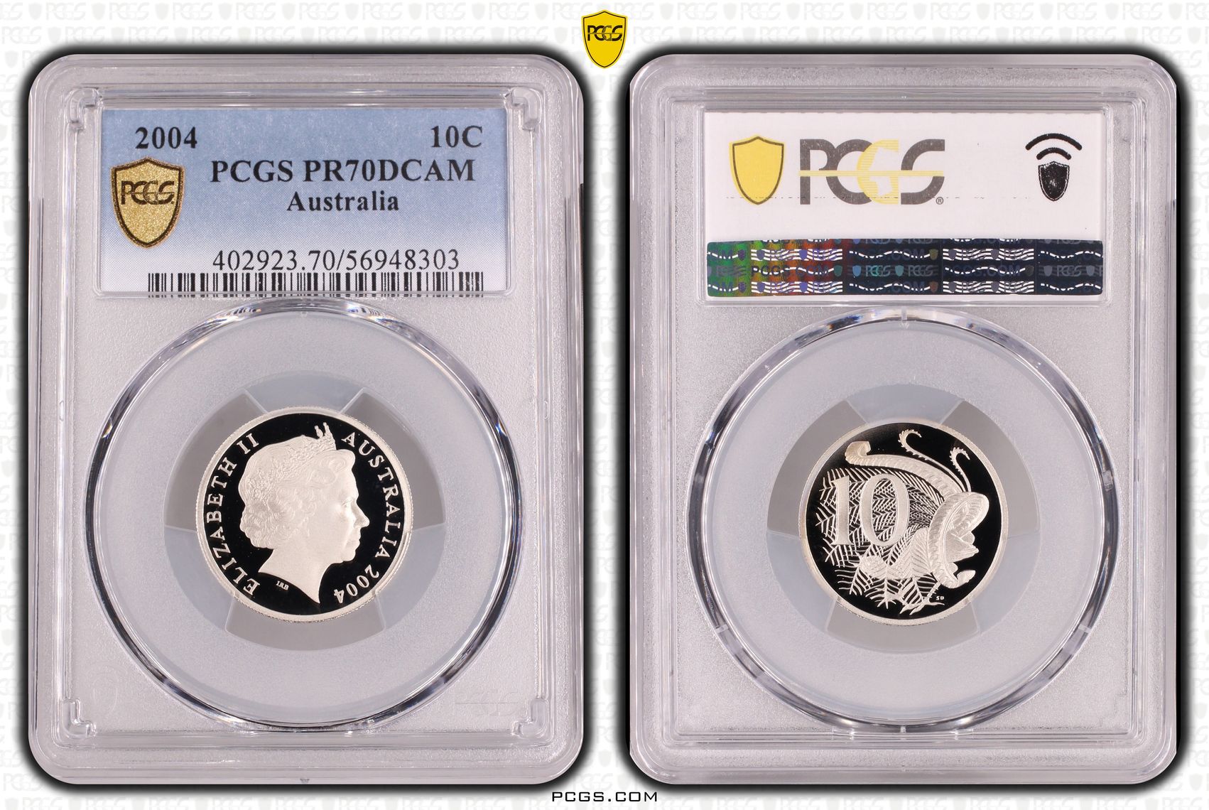Ten Cent, 2004, Pcgs Pr70dcam