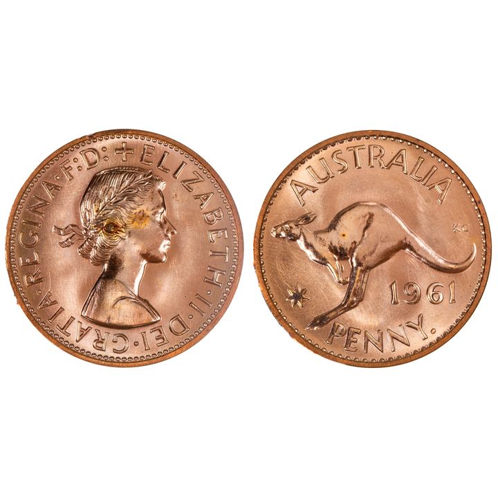 Elizabeth II, Penny, 1961-Y.,  FDC