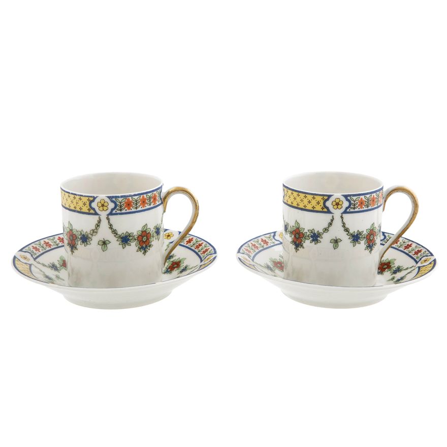 Para filiżanek do espresso, Limoges, Raynaud, ok. 1930 r.