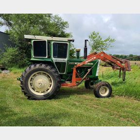 1972 Oliver 1955 Series Cab Tractor with Cab and White Model 1400 Loader