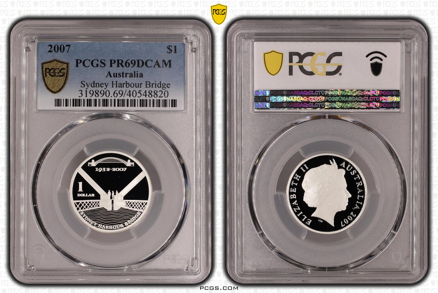 Sydney Harbour Bridge, One Dollar, 2007, PCGS PR69DCAM