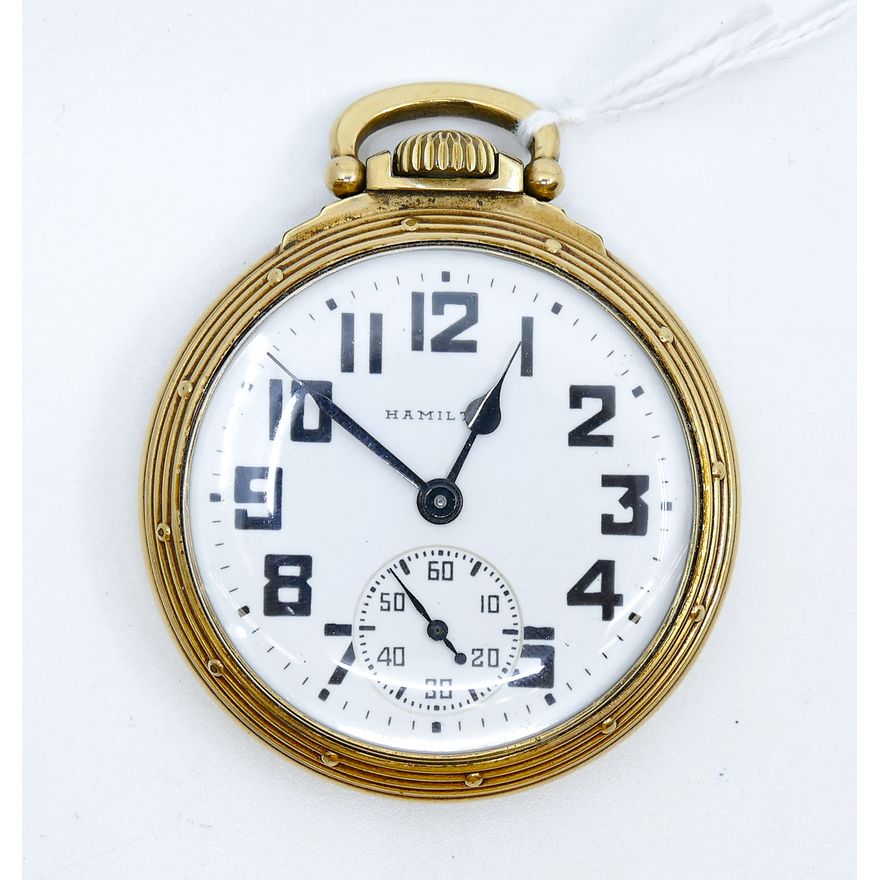 Vintage Hamilton 992B Railroad Pocket Watch 21 Jewels 52mm Case