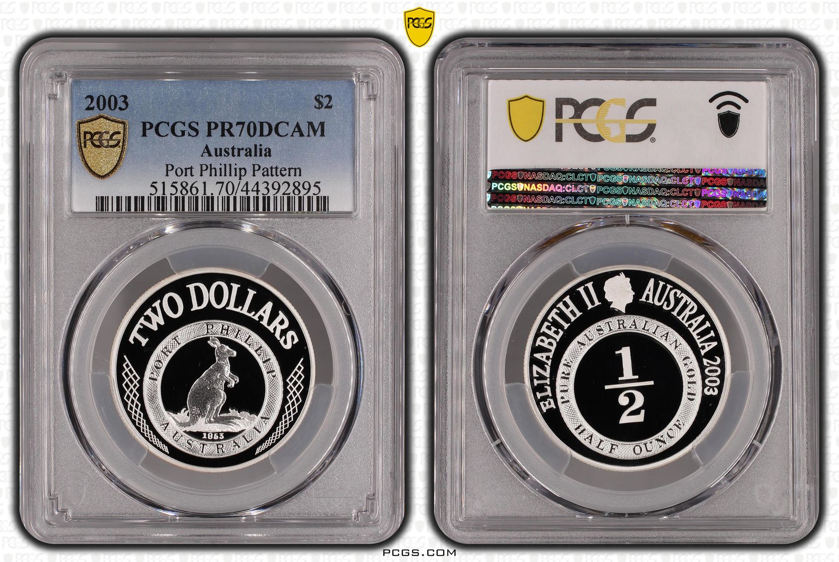 2003 Australia Two Dollar, $2 Port Phillip Pattern PCGS - PR70DCAM POP 16/0 -895