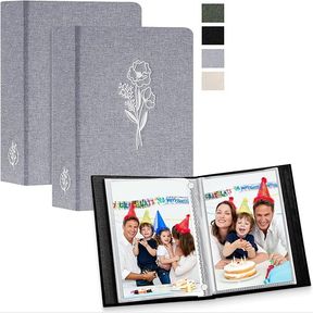 Lanpn Photo Album Scrapbook 10x13, Sleeves that Holds 52 Vertical Only 10 x 13 Picture (Black)