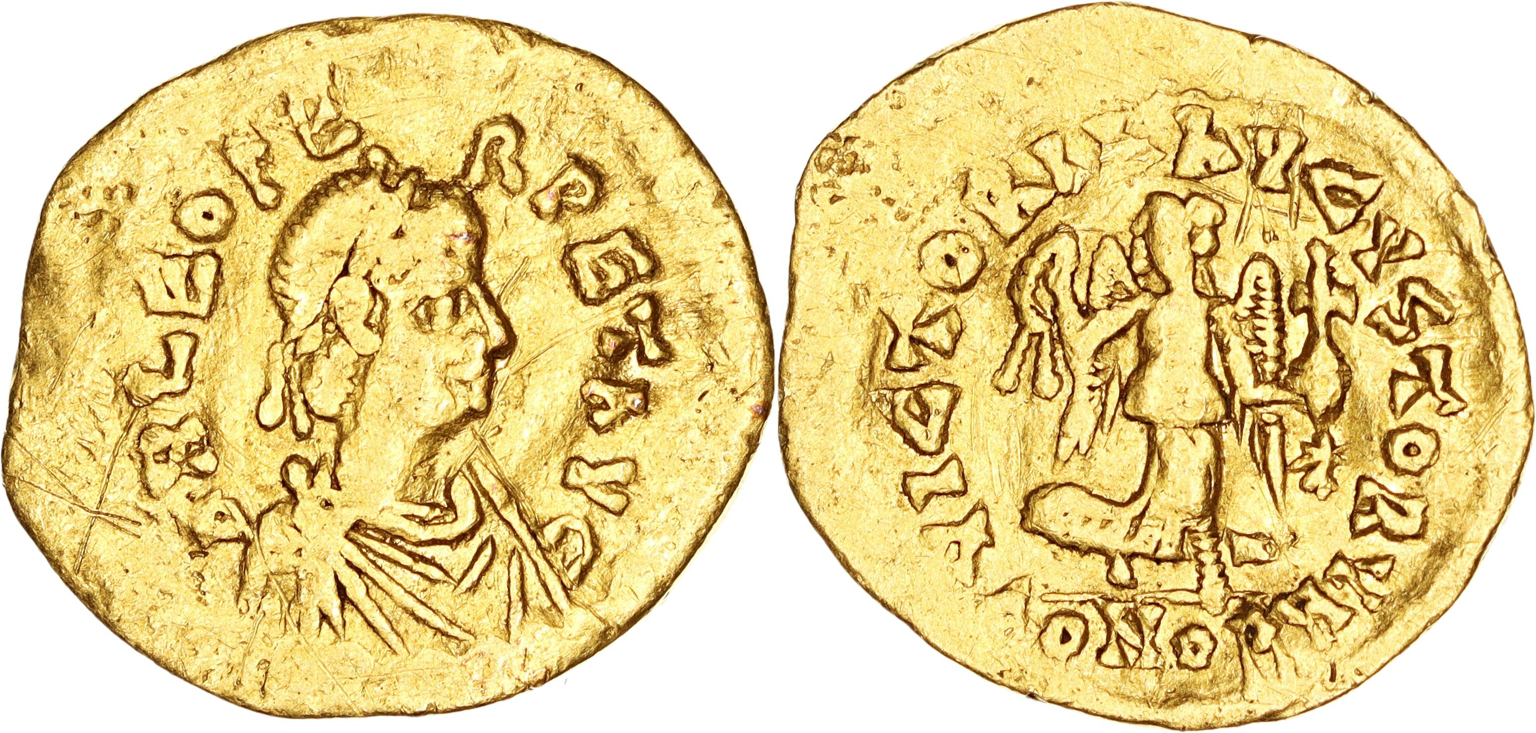Roman Empire, Leo I, Gold Tremissis, 468-473 AD, gF
