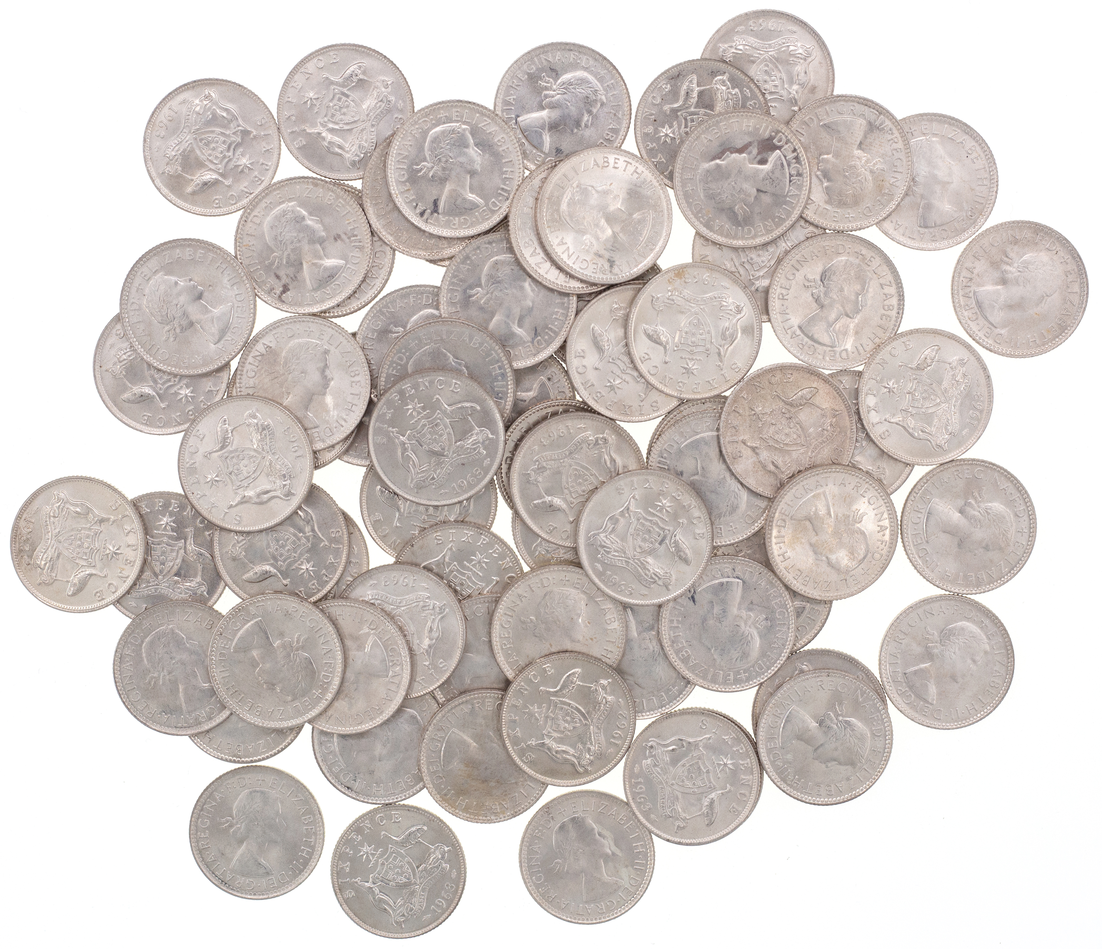 Elizabeth II, Sixpence, 1962, CHU