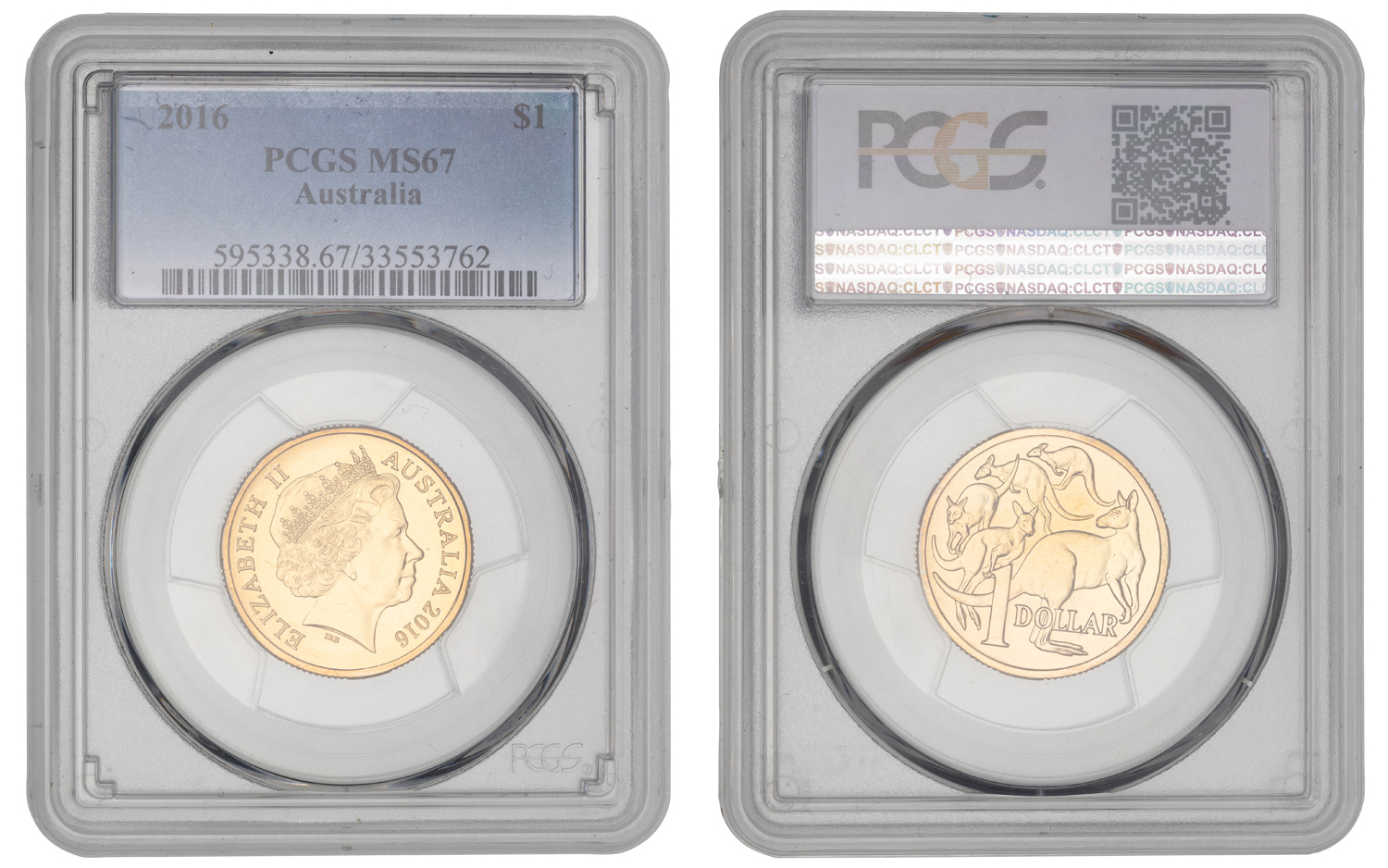 Elizabeth II, One Dollar, 2016, PCGS MS67