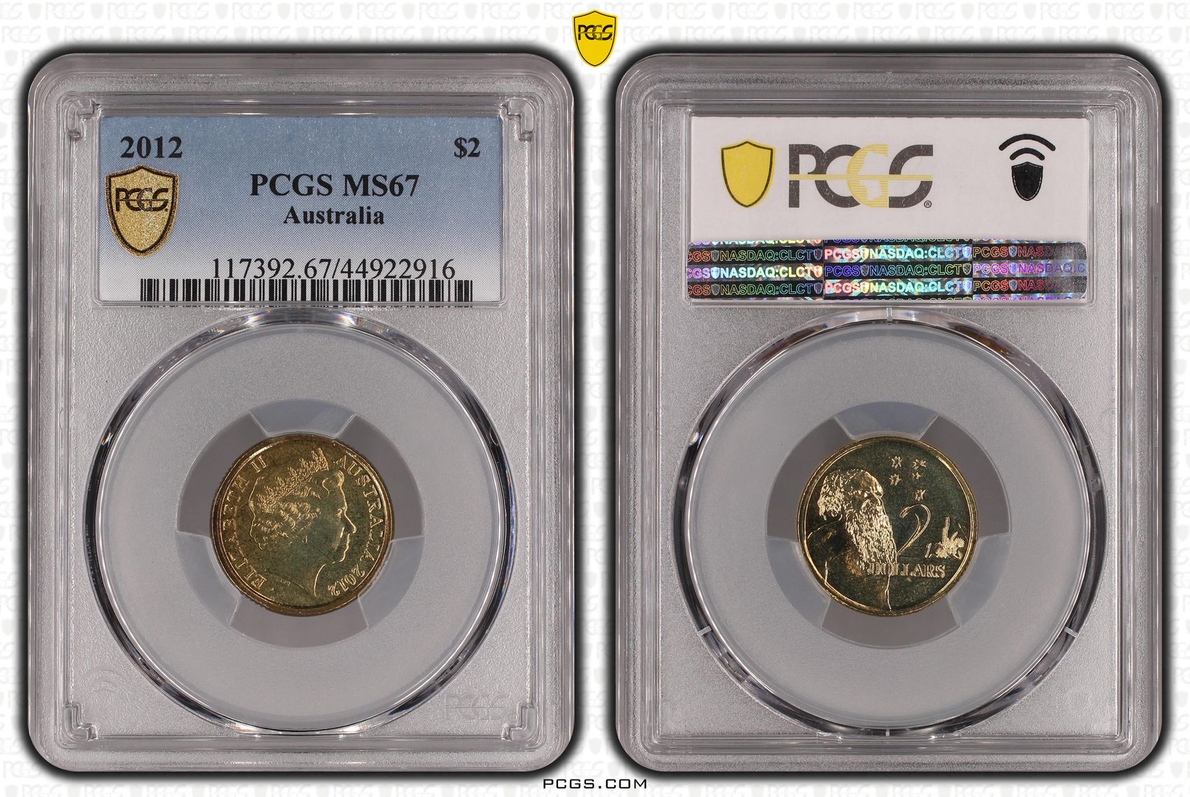249 · 2012 Australia Two Dollar, $2 PCGS - MS67 -916