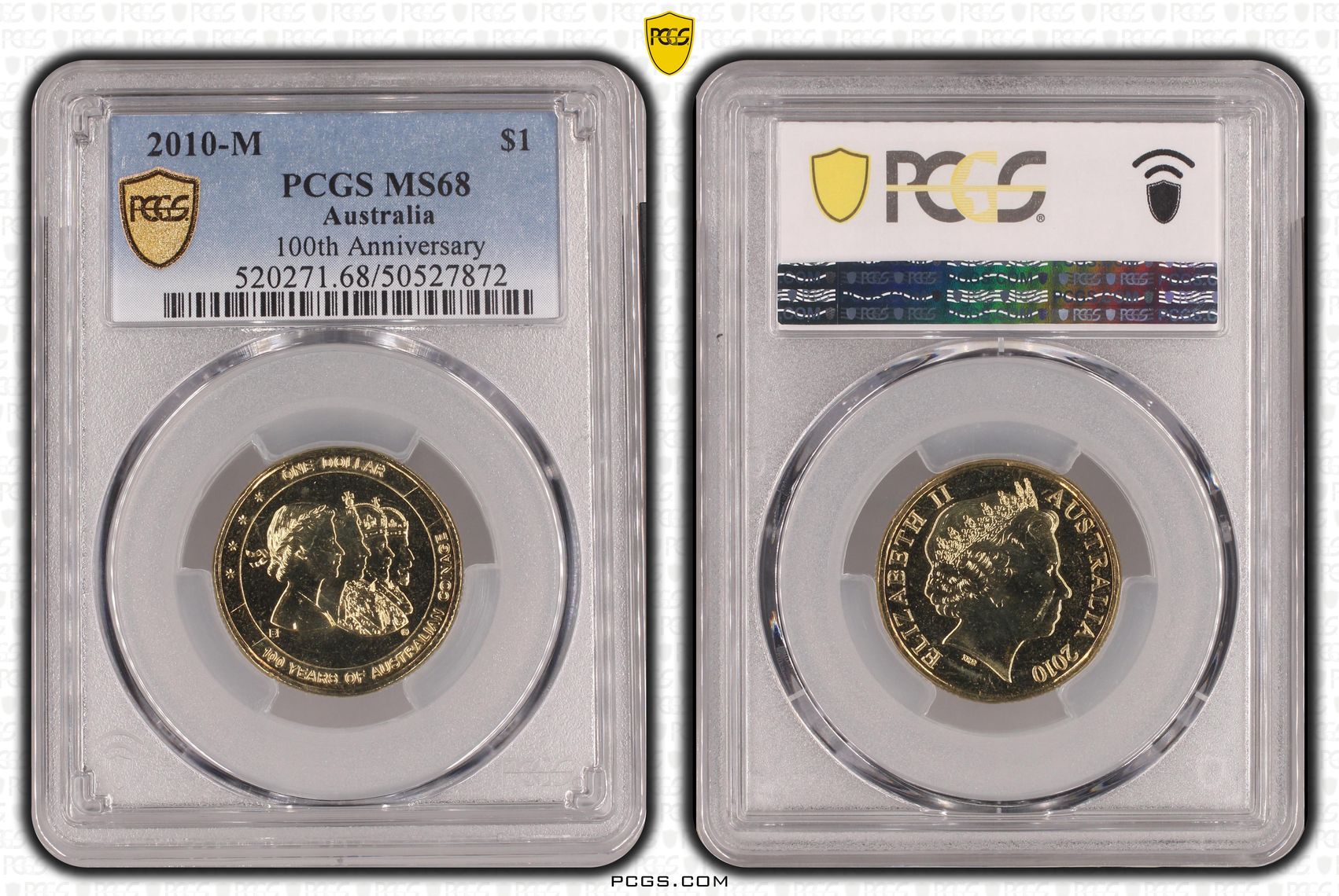 100th Anniversary, One Dollar, 2010-M, PCGS MS68