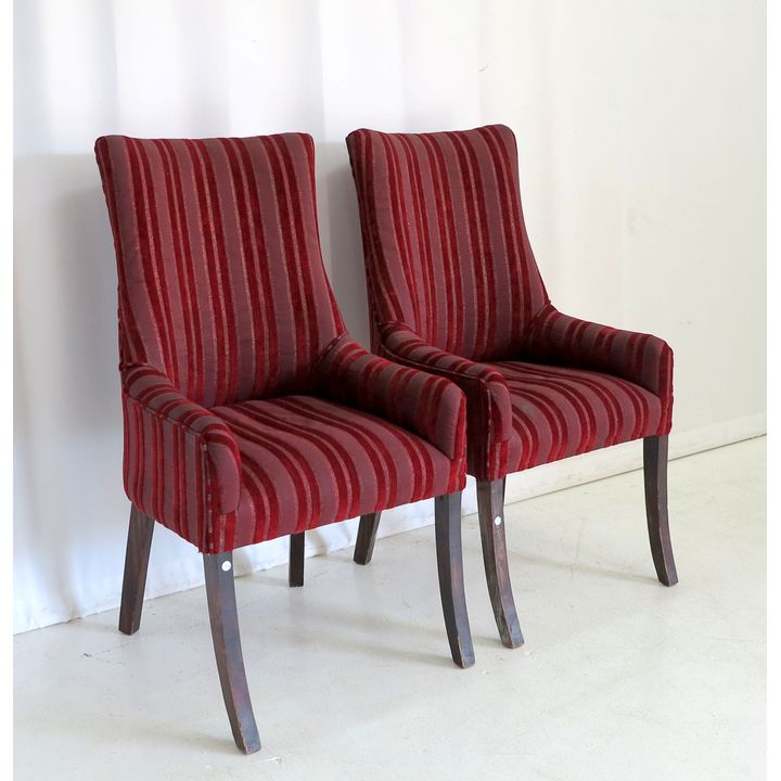 PAIR OF UPHOLSTERED DINING CHAIRS