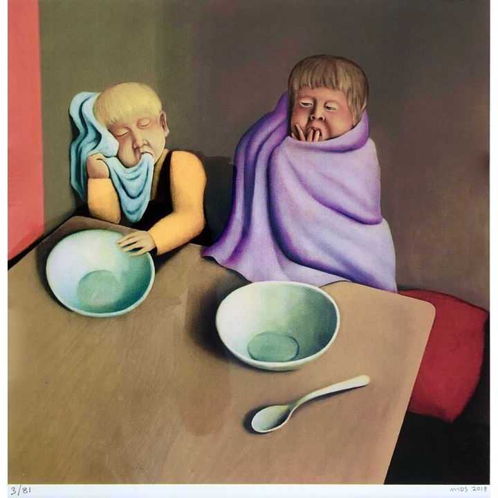 MICHAEL SMITHER (b. 1939), Children at Breakfast Time