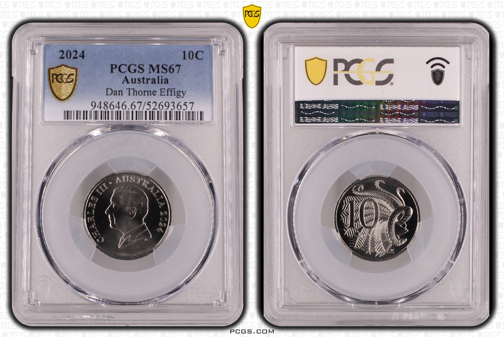 Dan Thorne Effigy, Ten Cent, 2024, PCGS MS67