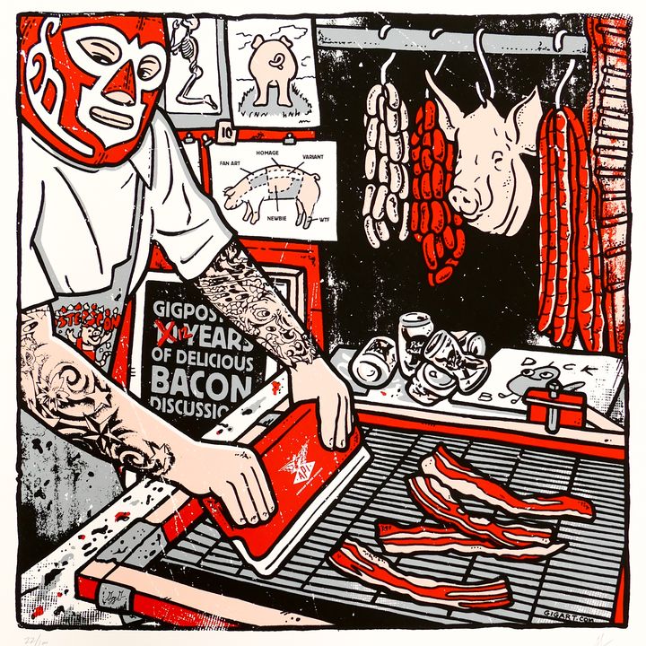 Gregg Gordon  'Makin' Bacon' Serigraph, 2013