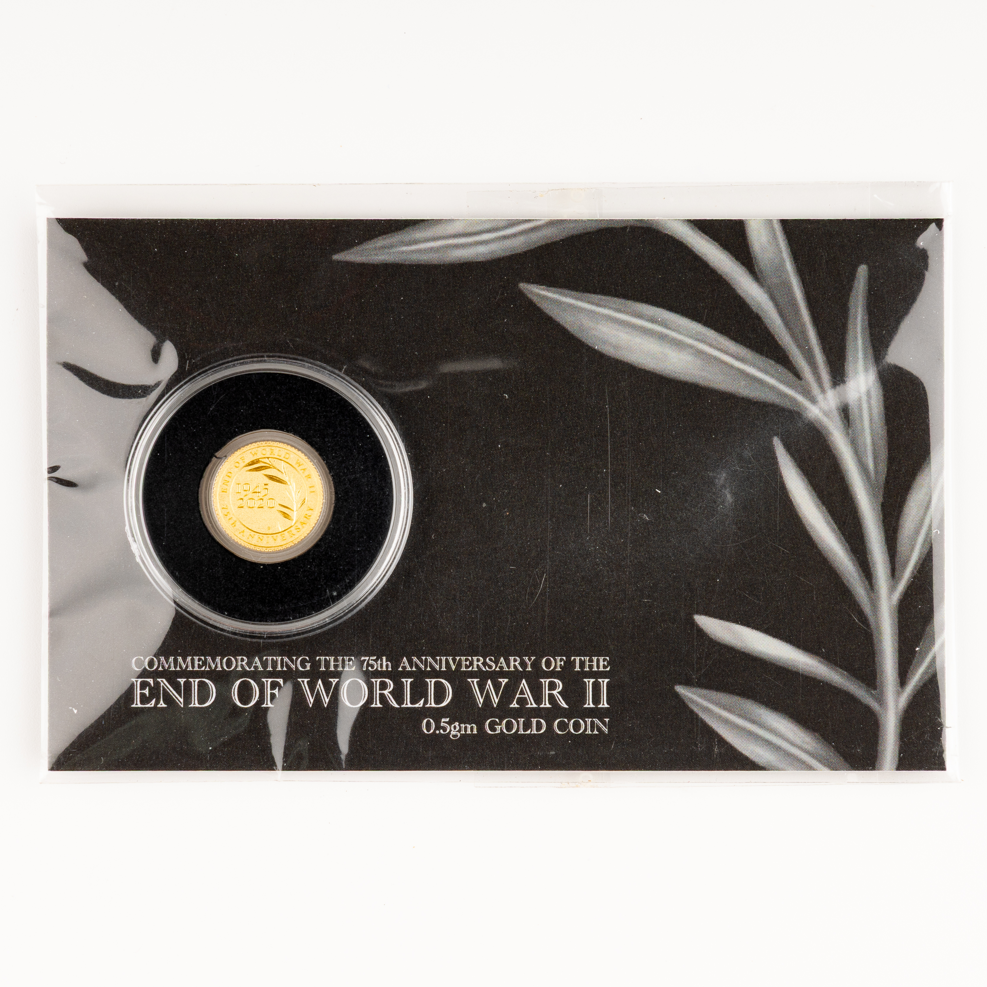 265 · Elizabeth II, Perth Mint - 75th Anniversary of the End of WWII 0.5g, Two Dollars, 2020,  UNC