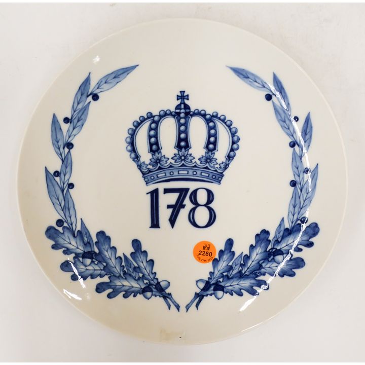 Meissen Regimental 178 B/W Plate 10''