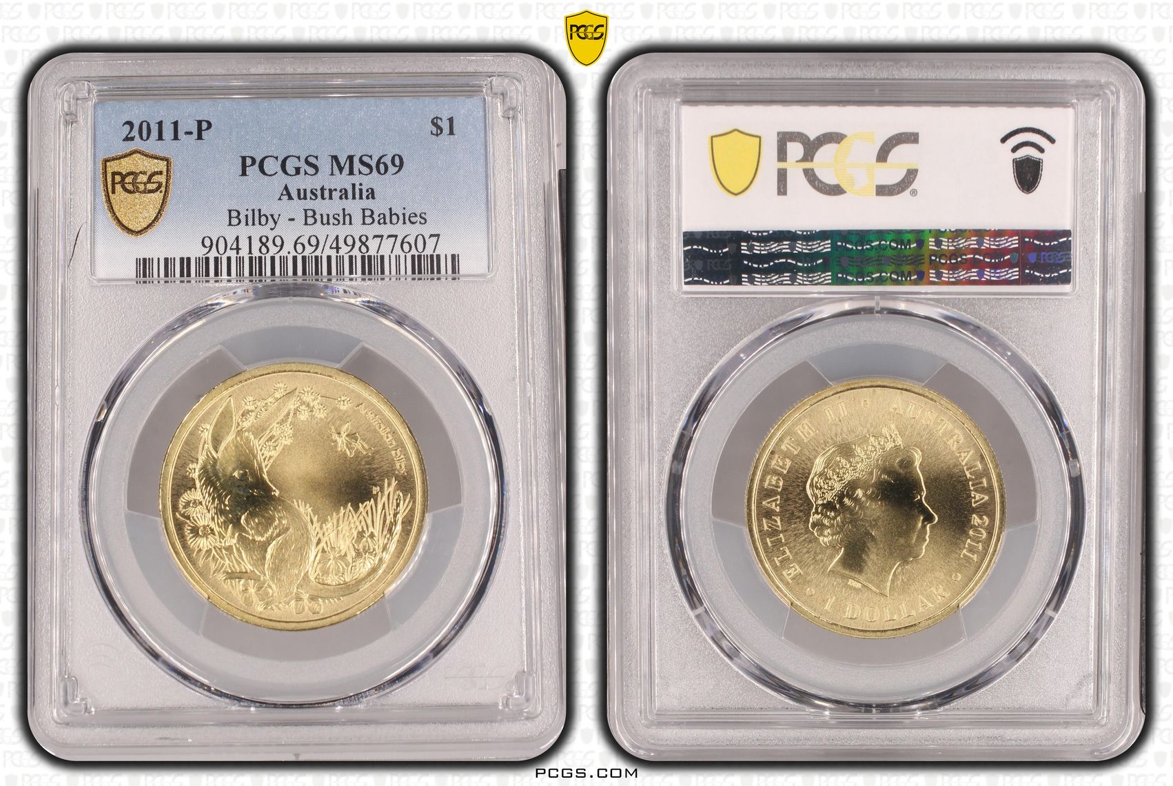 Bilby - Bush Babies POP 5/0, One Dollar, 2011-P, PCGS MS69