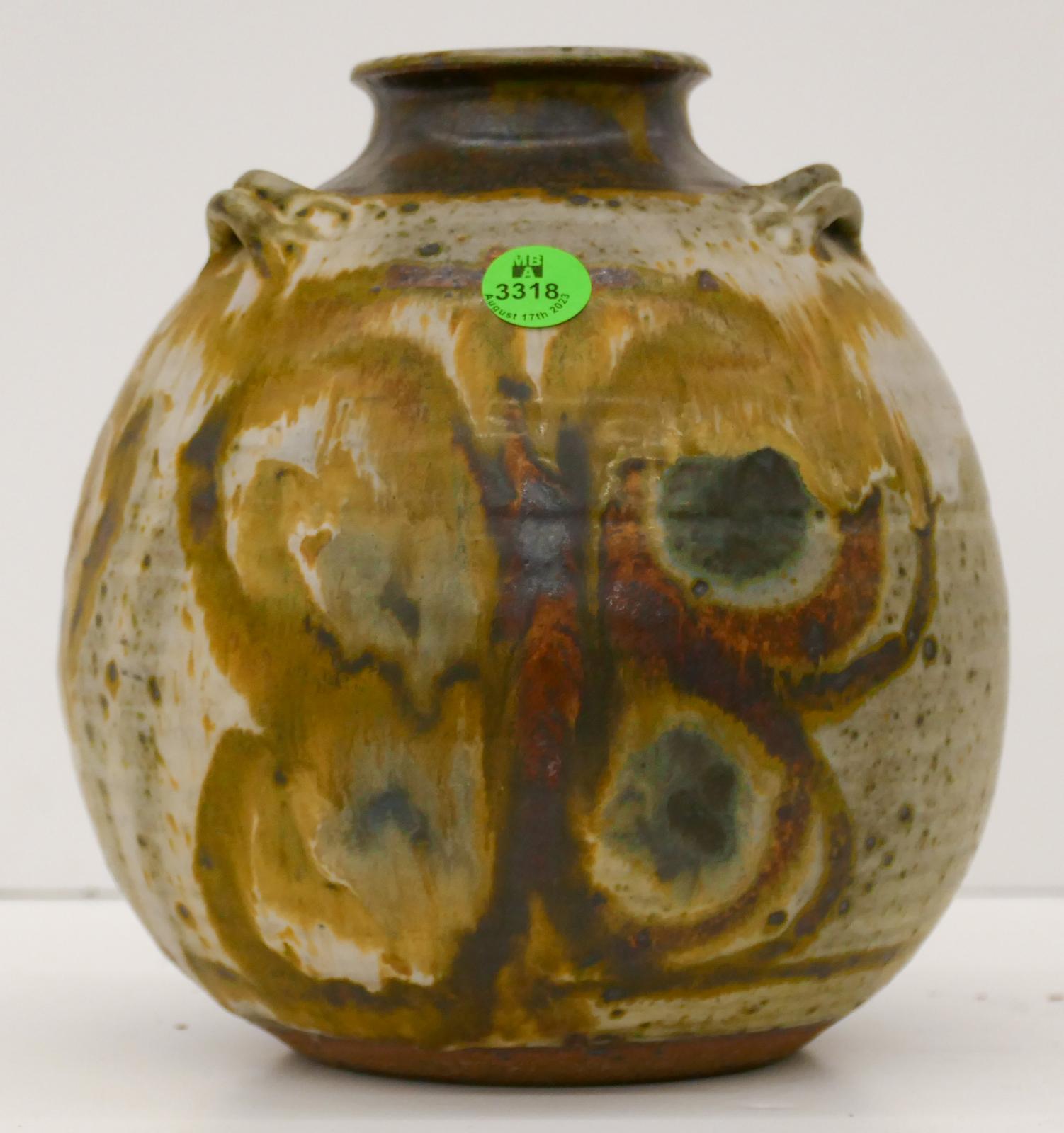 John Fassbinder Studio Pottery Vase with Handles 7.5'' | MBA Seattle ...