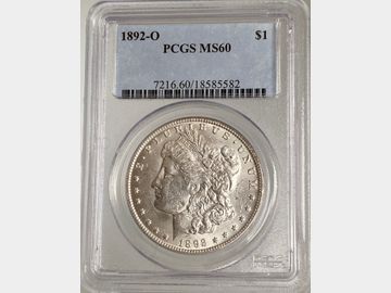 1892 USA NEW ORLEANS SILVER MORGAN DOLLAR MS60