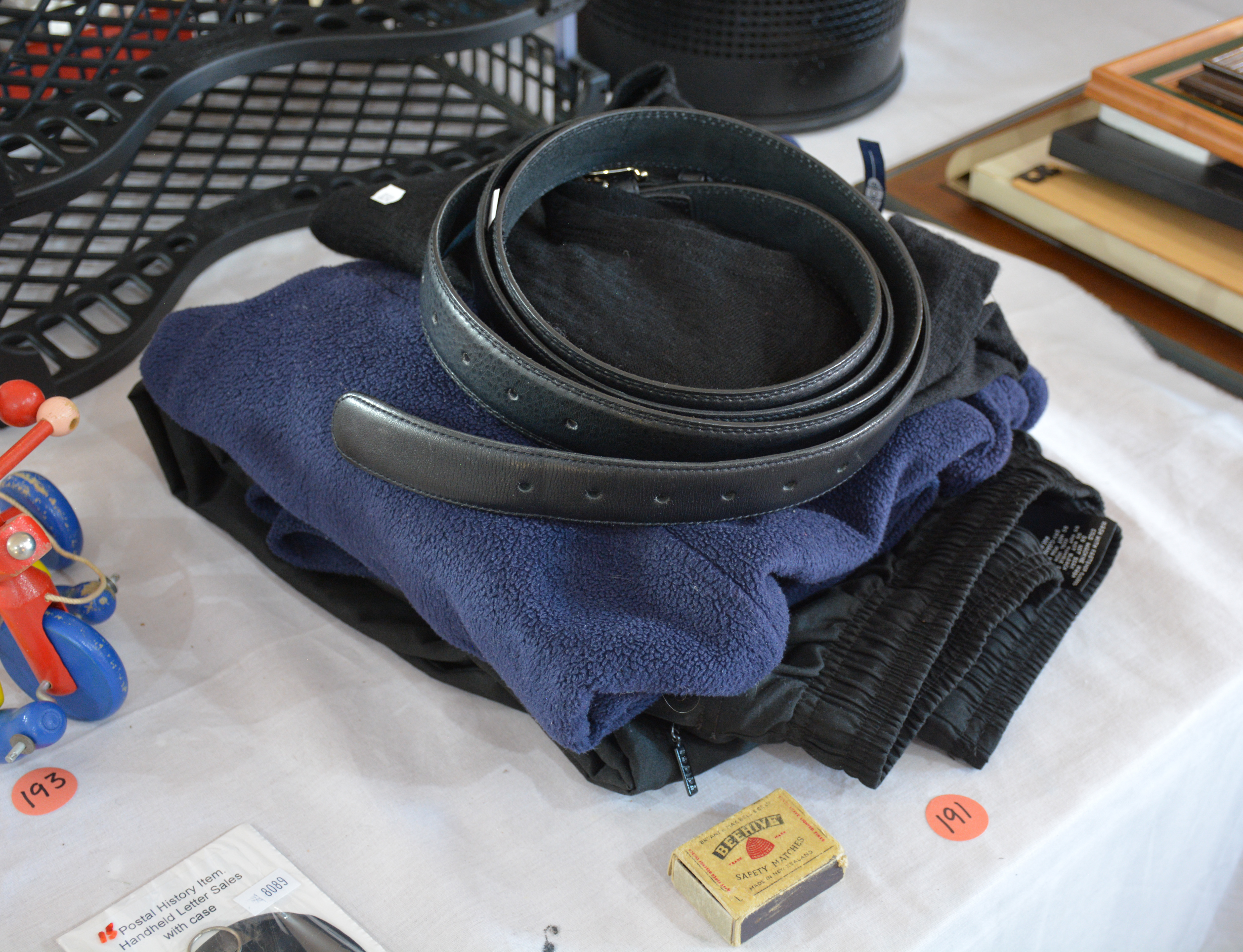 Belts x 2, Shirt, Jumper and Shorts — NZ auction result