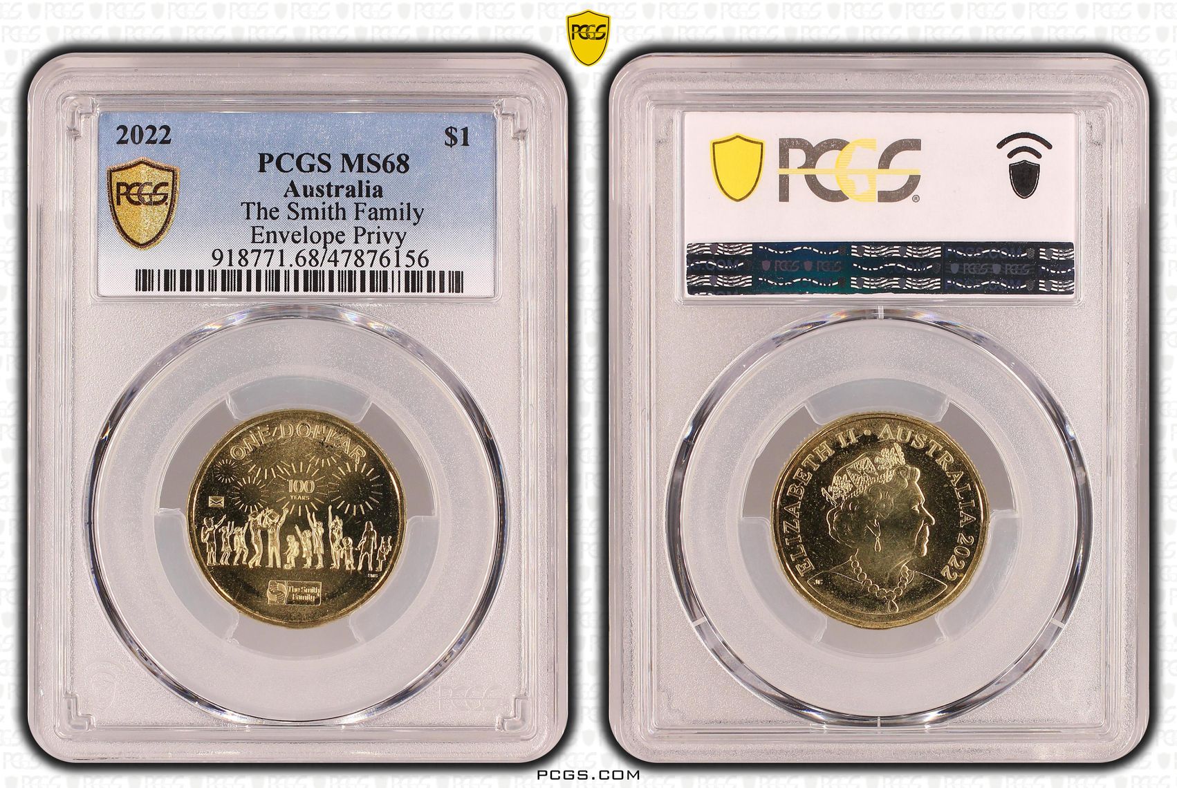 The Smith Family , One Dollar, 2022, PCGS MS68