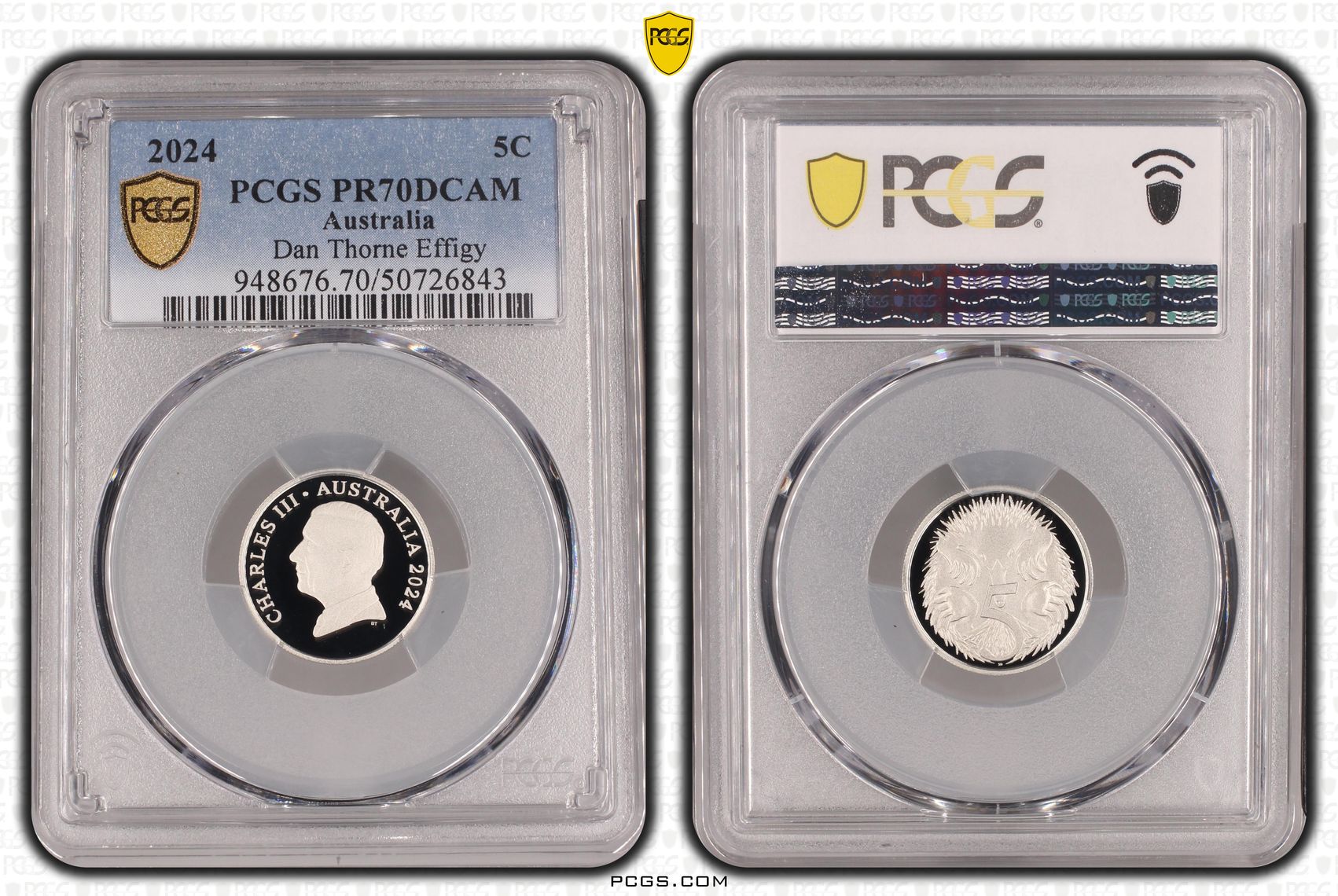 Dan Thorne Effigy, Five Cent, 2024, PCGS PR70DCAM