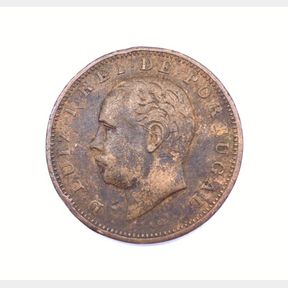COLLECTABLE 1884 PORTUGUESE 20 REIS KING LOUIS COIN - 50692/306