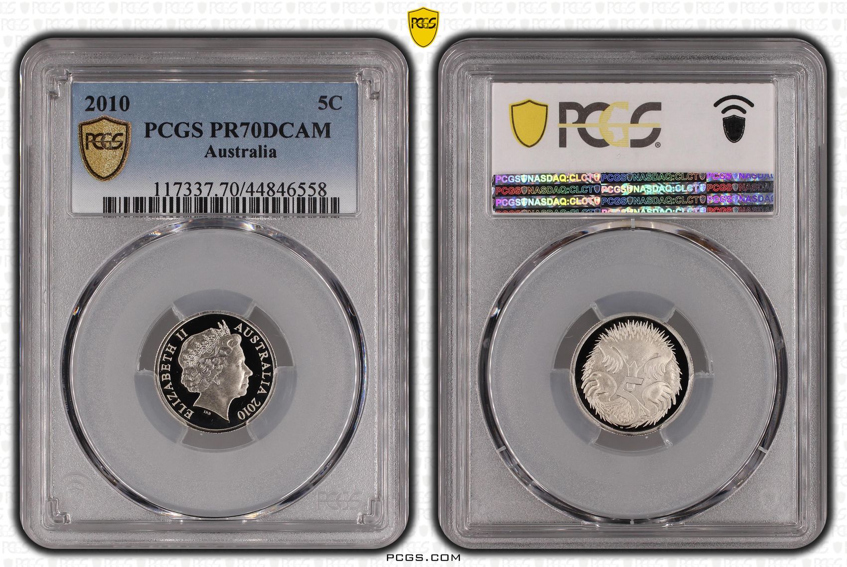 2010 Australia Five Cent, 5c PCGS - PR70DCAM POP 29/0 -558