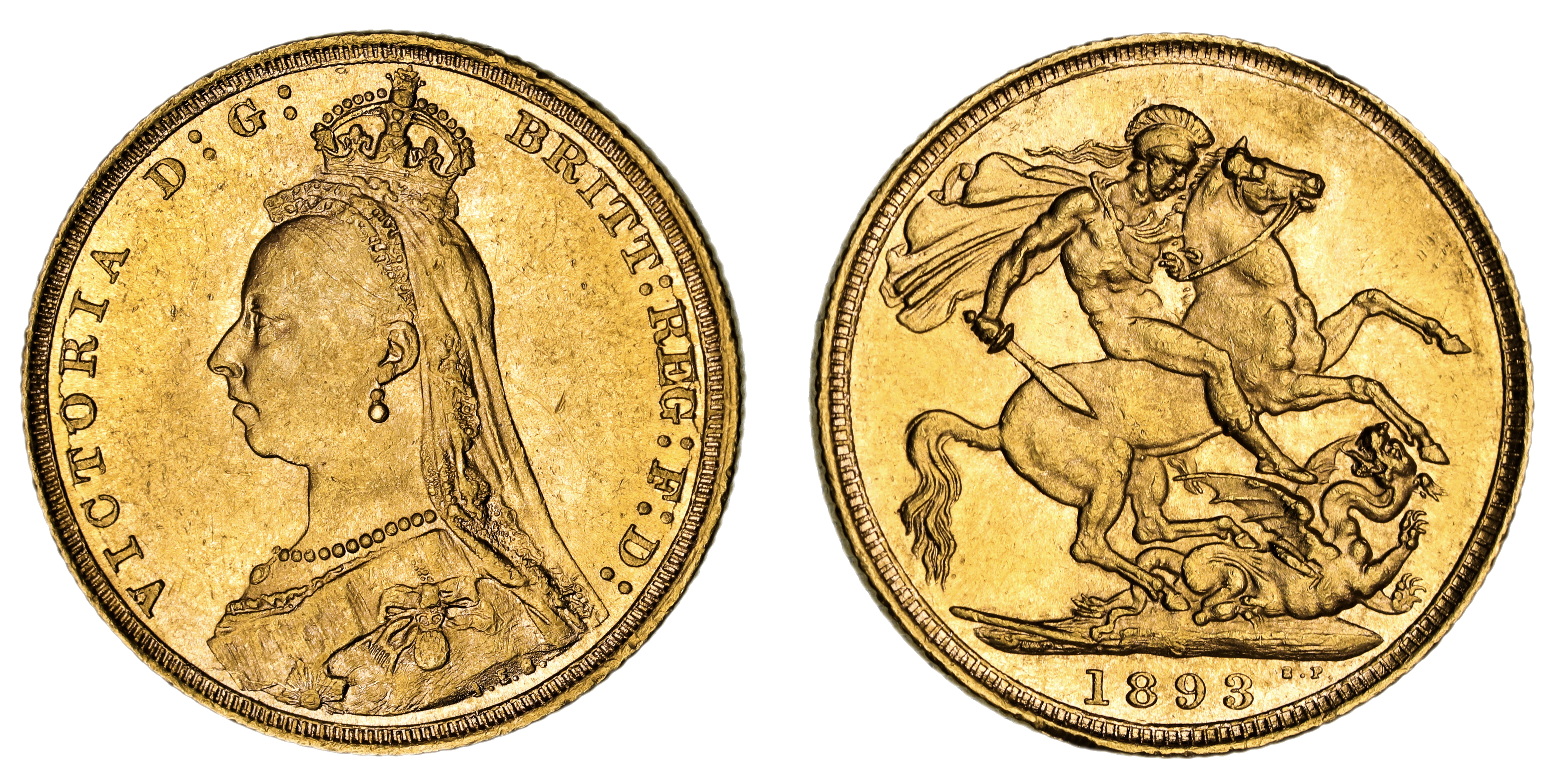 Victoria, St. George Reverse - Sydney Mint - Jubilee, Sovereign, 1892, aUNC