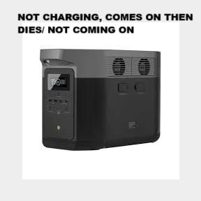 EcoFlow DELTA MAX 2016Wh Portable Power Station - Black - Loadshedding Solution World s Fastest Recharge Portable Electricity (NOT CHARGING, COMES ON THEN DIES/ NOT COMING ON) 51720/26 bar 4897082664727 B3 (S2)