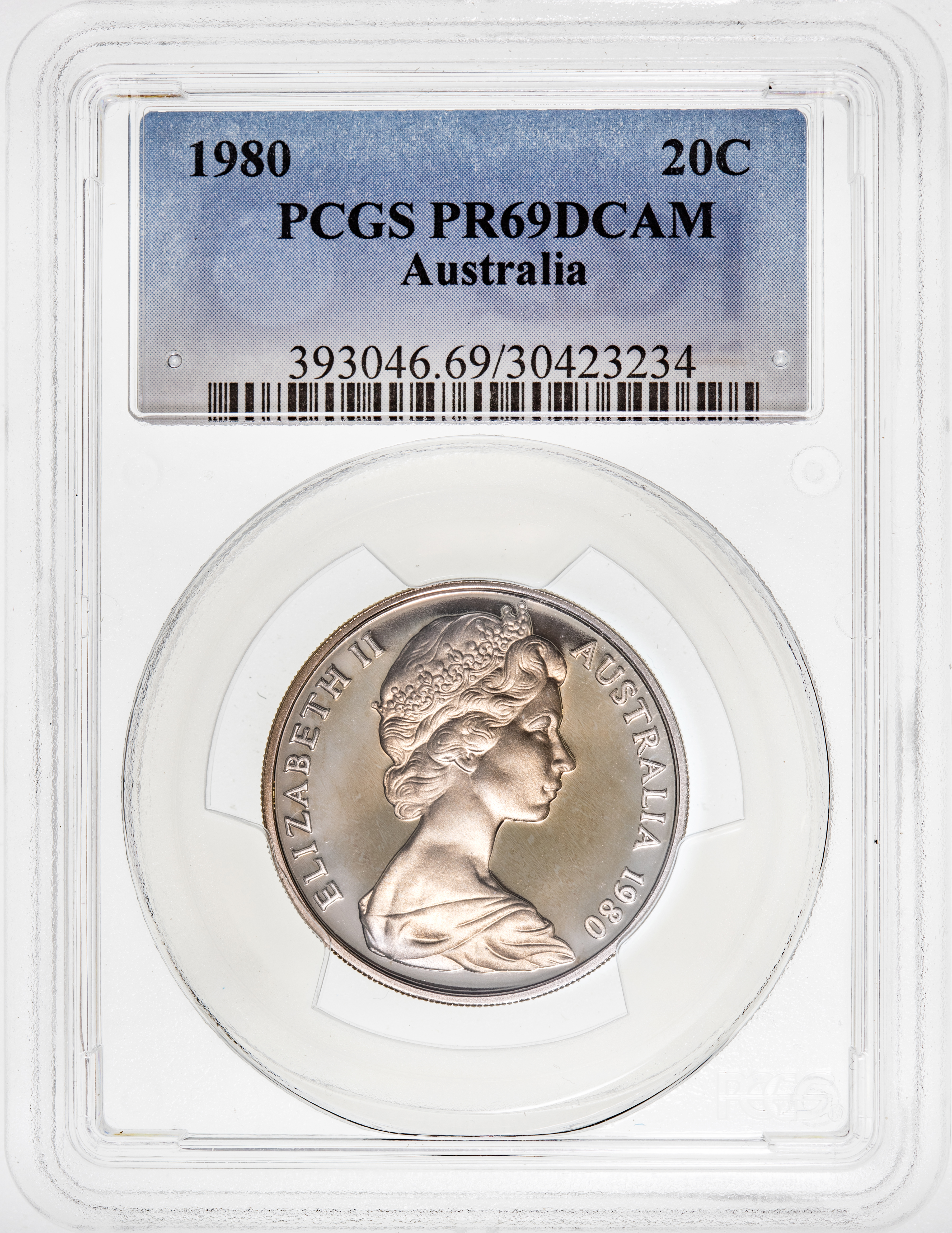 Twenty Cent, 1980, PCGS PR69DCAM