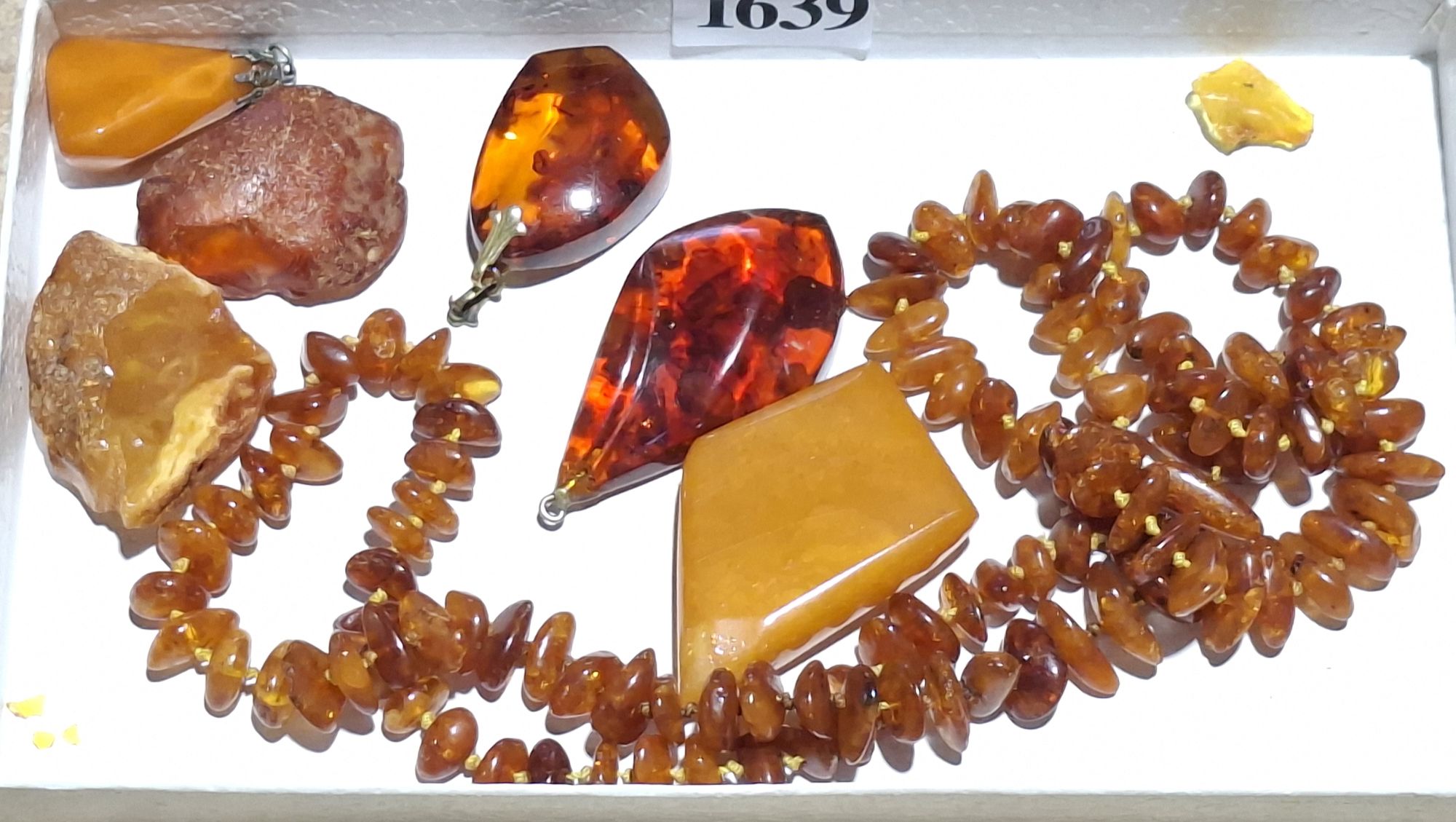 Amber Pendants, Specimens And Necklace