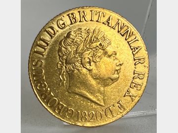 1820 GEORGE III 'CLOSED 2 VARIETY' GOLD SOVEREIGN RARE