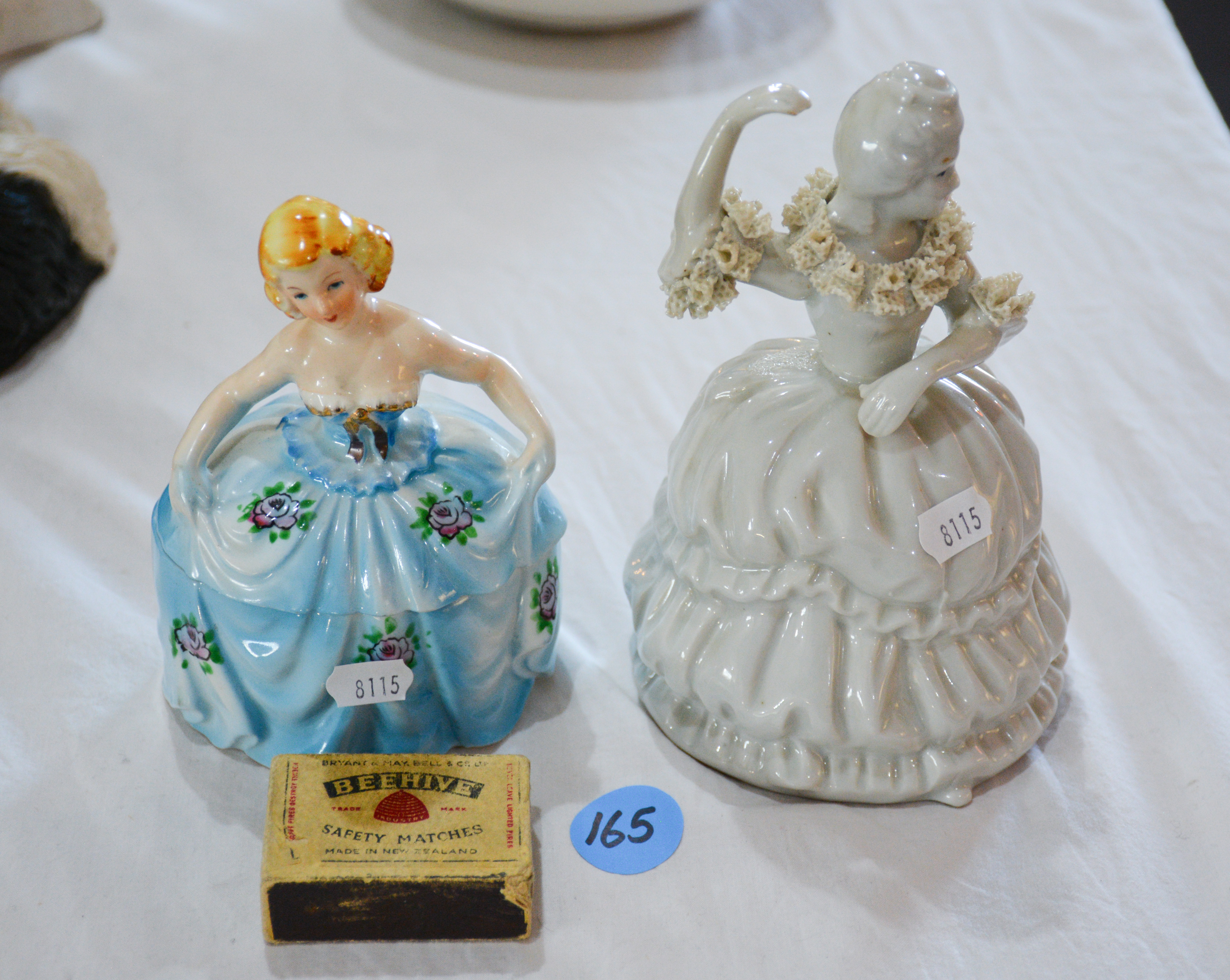 Decorative Vintage Lady Ornaments x 2 — sold at auction in New Zealand for $10