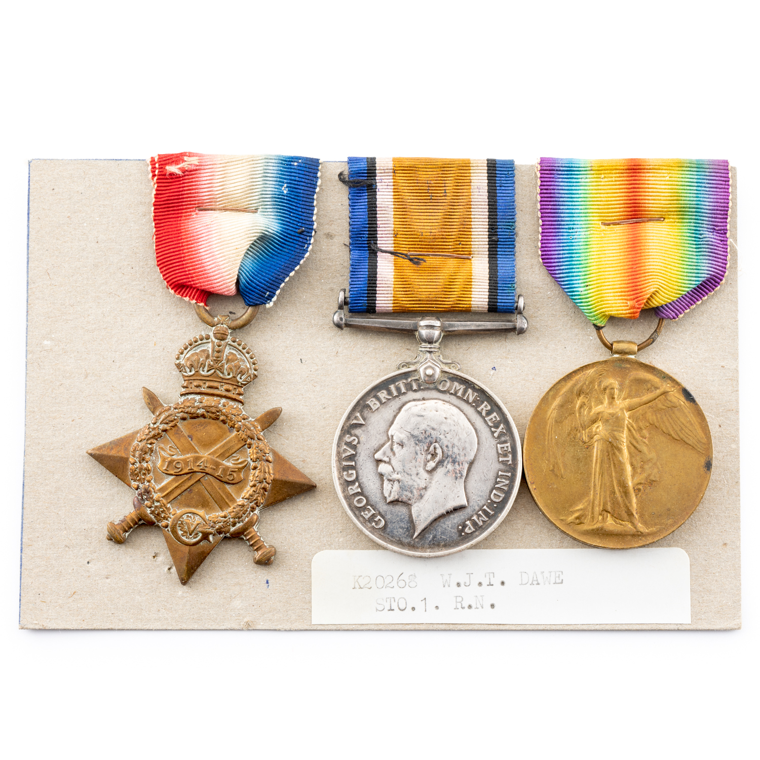 Great Britain, R.N, 1914 - 15 Star Trio, WWI,