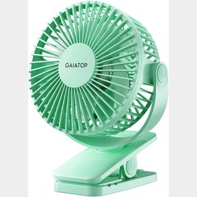 Rechargeable Portable Mini Clip on/Desktop Fan Green |