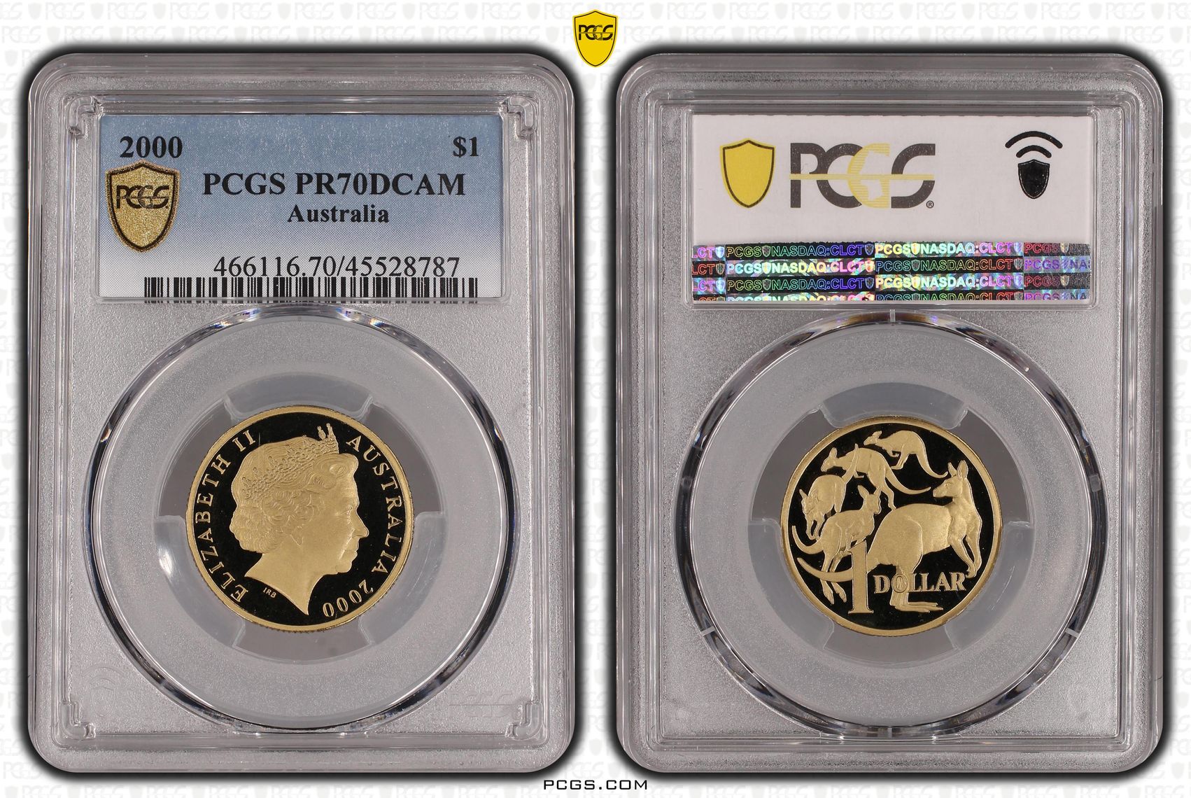 Top pop, One Dollar, 2000, PCGS PR70DCAM